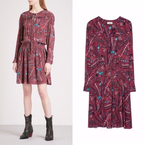 ZADIG & VOLTAIRE Psyche Remus Red Dress EUC - Picture 2 of 16